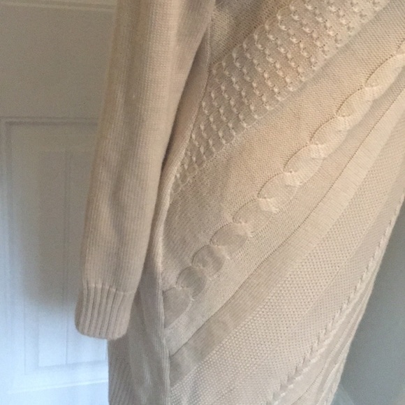 Sz M Tahari Knit Sweater Dress Cream color EUC - Picture 5 of 6